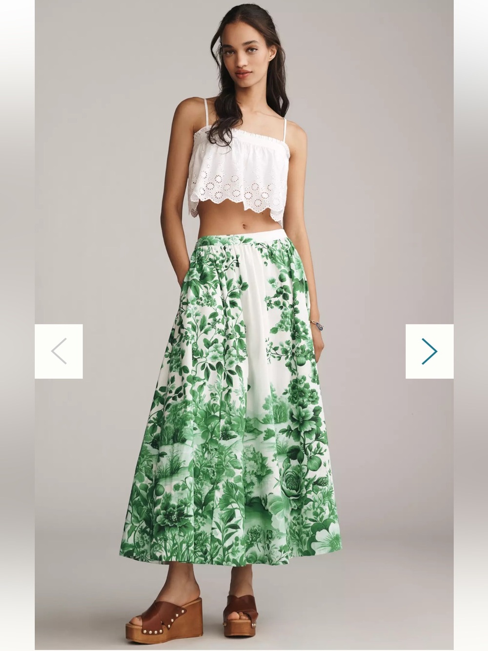 NWT retail $148 size S #Anthropologie,#Maeve The Jacie Poplin printed maxi skirt